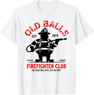 Funny Firefighter Birthday 's 50th Birthday Fireman T-Shirt - T-Shirt | White