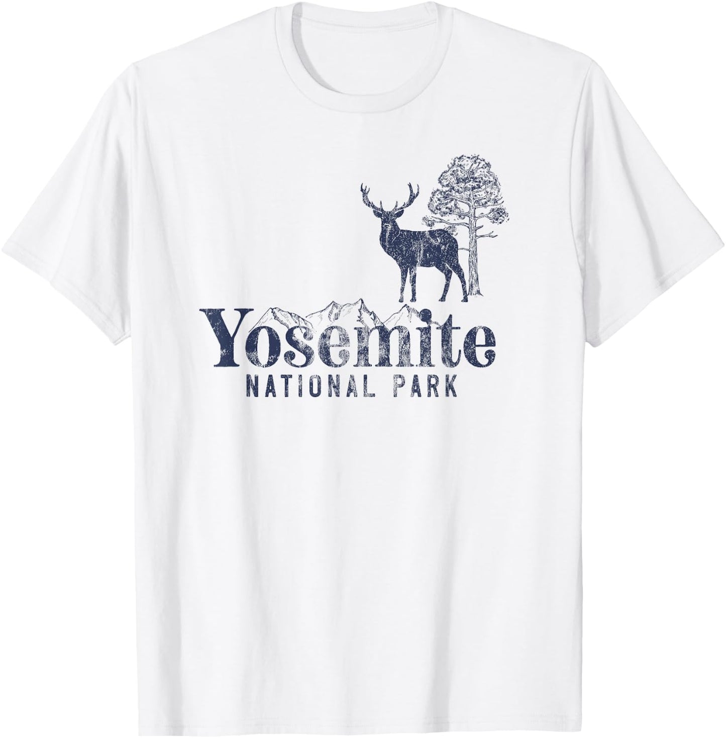Yosemite National Park Retro Style Vintage - California T-Shirt - T-Shirt | White