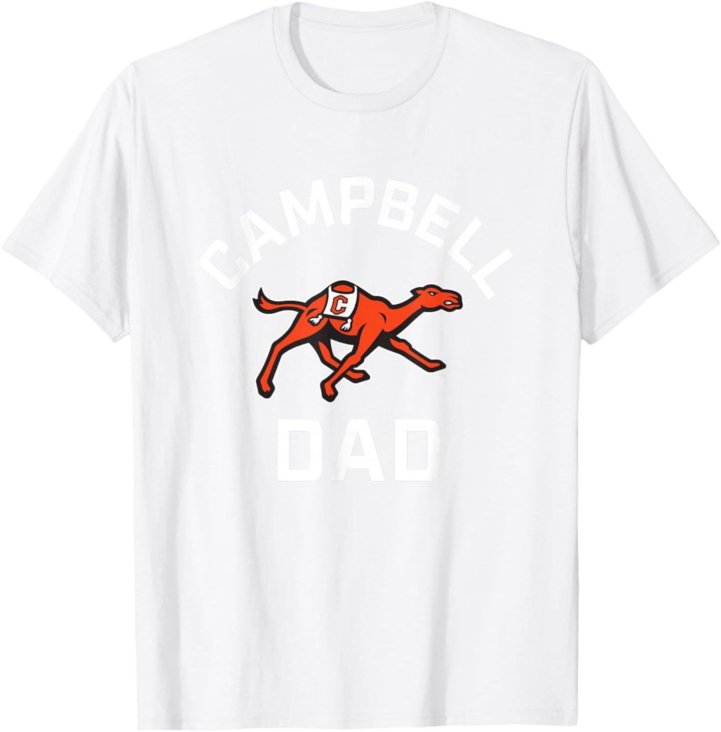 Campbell University Fighting Camels Arched Dad T-Shirt - T-Shirt | White