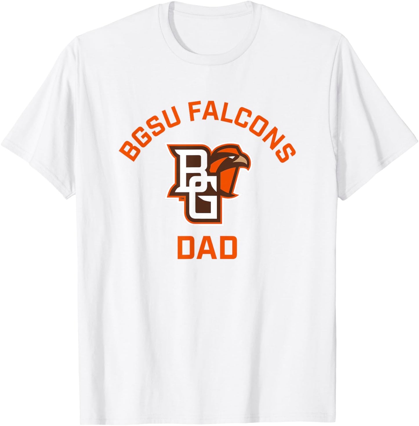 Bowling Green BGSU Falcons Arched Dad T-Shirt - T-Shirt | White