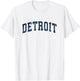 Detroit Michigan MI Vintage Sports Design Navy Design T-Shirt - T-Shirt | White