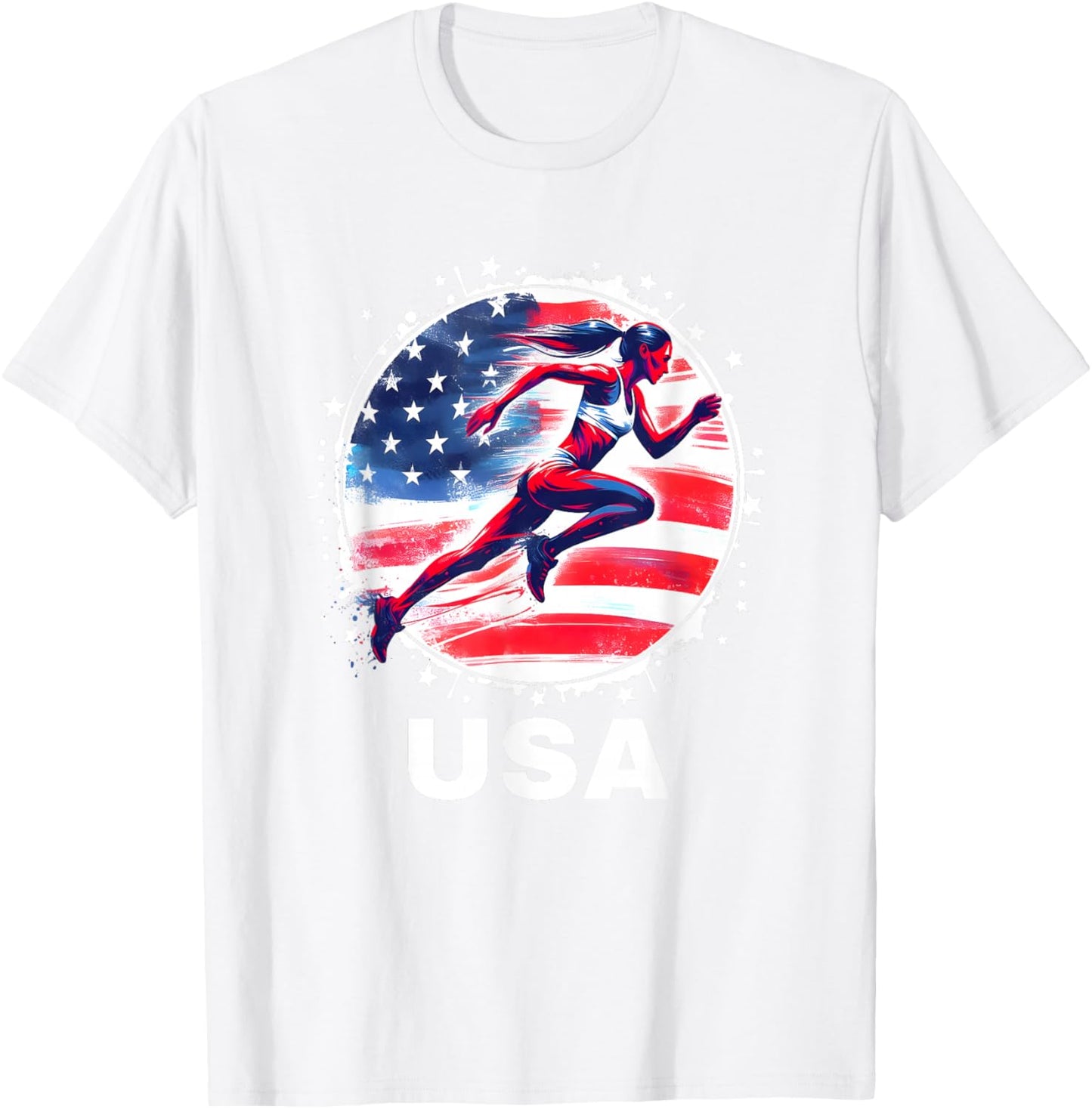 Track and Field USA Men Women Kids Track Apparel USA T-Shirt - T-Shirt | White