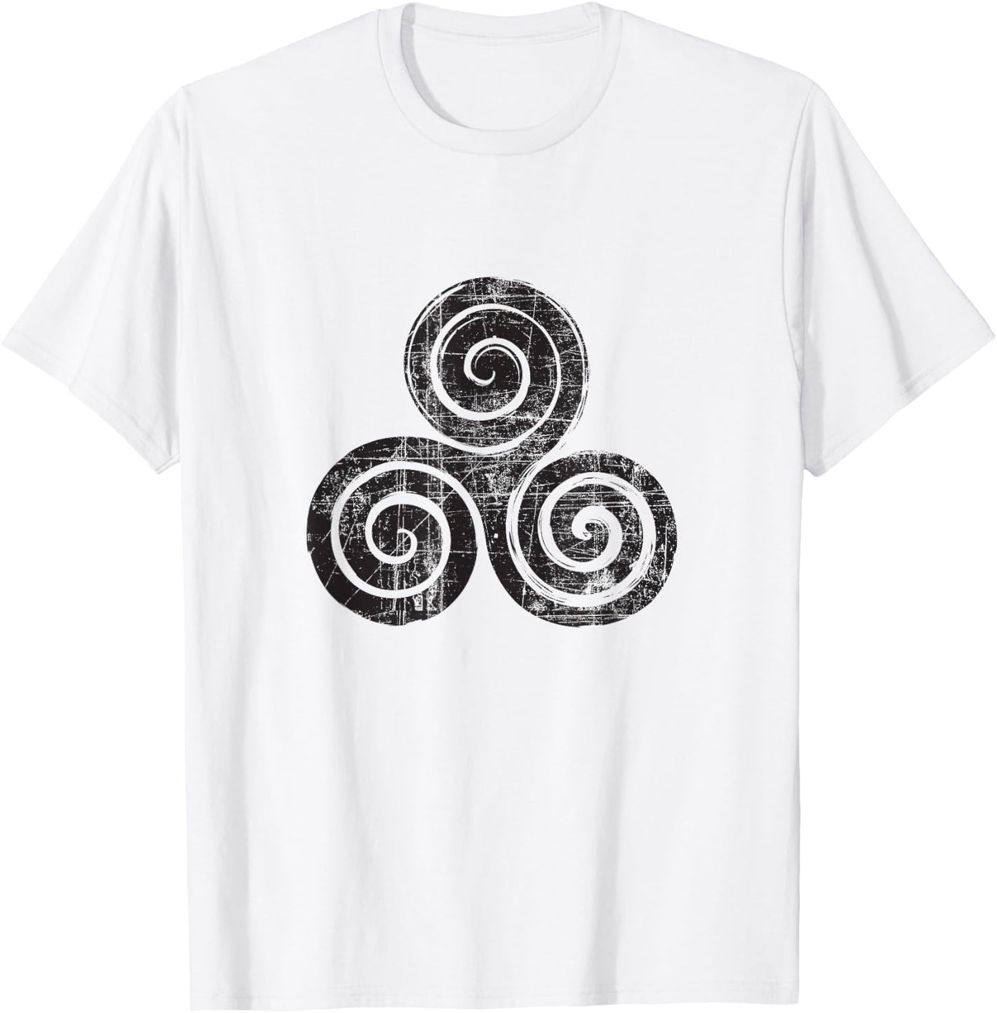 Wiccan Triskele Triple Spiral Triskelion Celtic Knot T-Shirt - T-Shirt | White