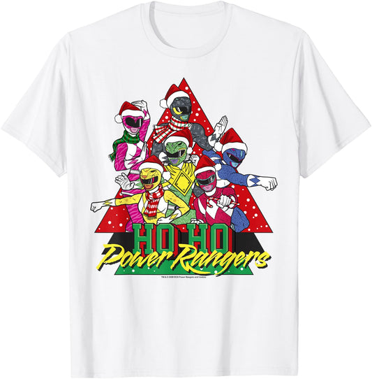 Power Rangers Power Rangers Christmas Ho Ho T-Shirt - T-Shirt | White