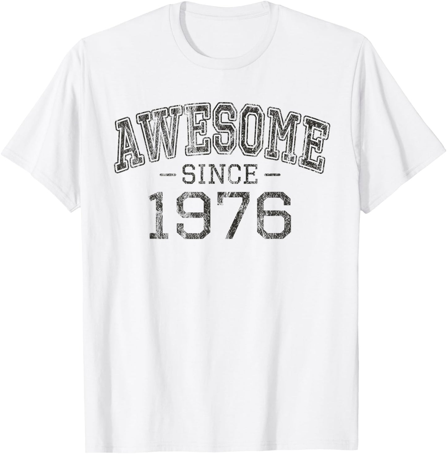 Awesome Since 1976 Vintage Style Born in 1976 Birthday Gift T-Shirt - T-Shirt | White