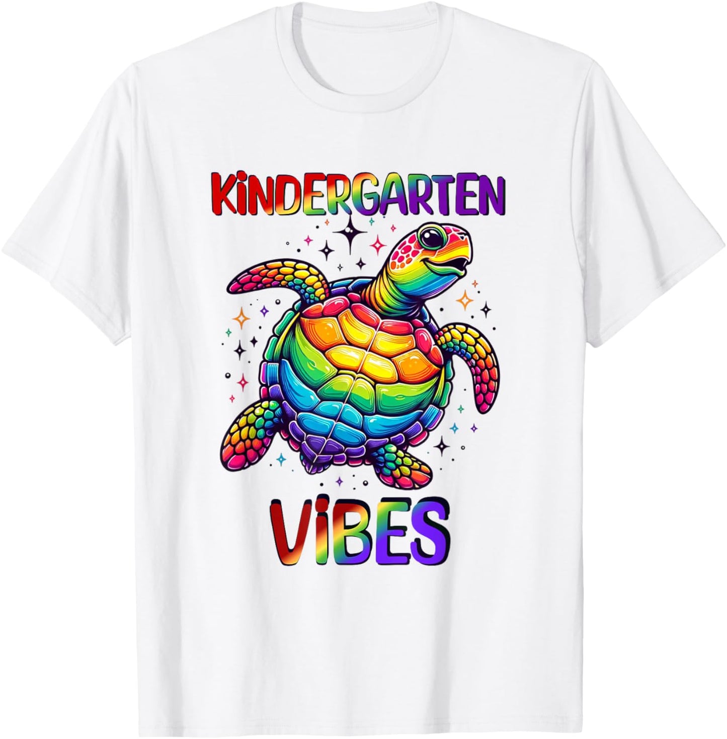 Kindergarten Vibes Sea Turtle Boys Girls Teacher School T-Shirt - T-Shirt | White