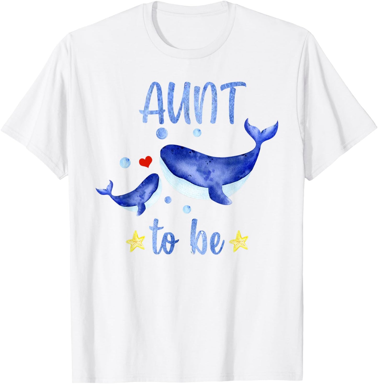 Aunt To Be Whale Baby Shower Sea Animal Themed White T-Shirt - T-Shirt | White