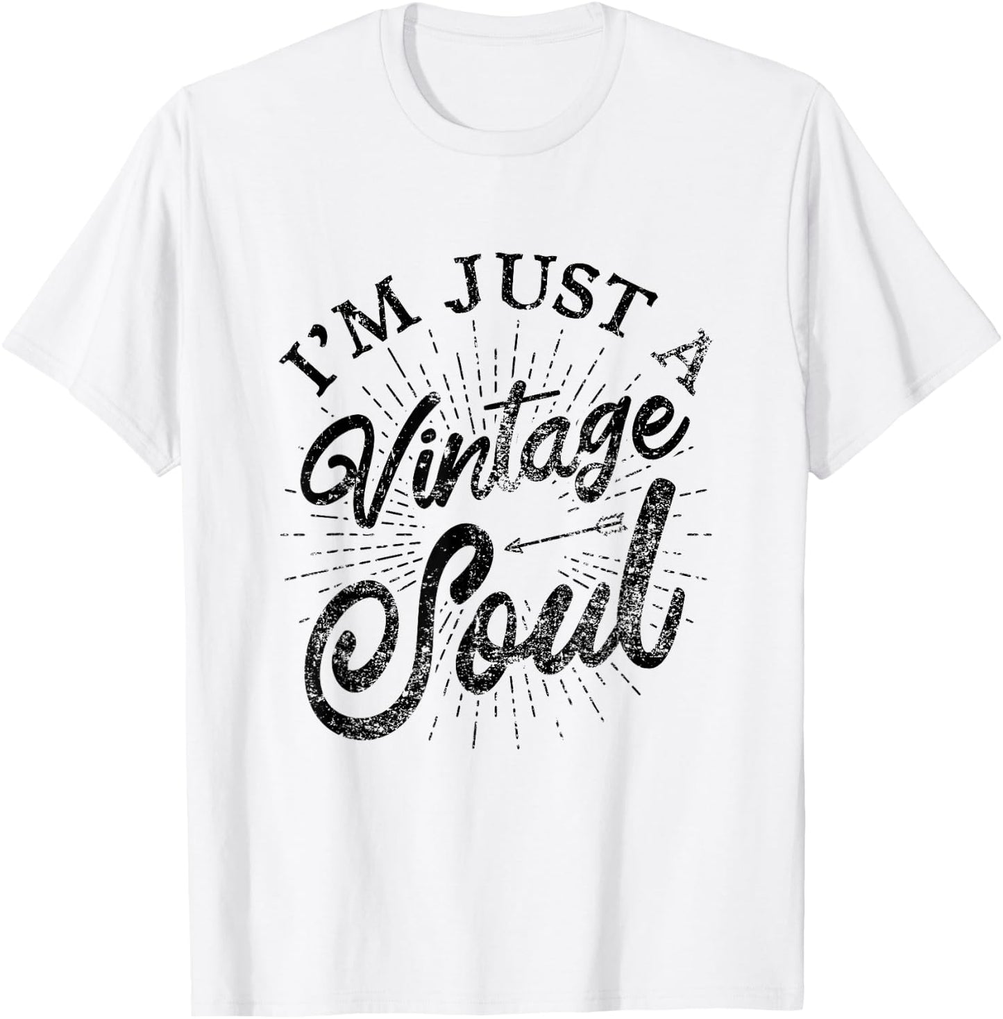 I'm Just A Vintage Soul Retro Boho Hippie T-Shirt - T-Shirt | White