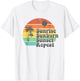 Sunrise Sunburn Sunset Repeat Vacation Summer Gift T-Shirt - T-Shirt | White