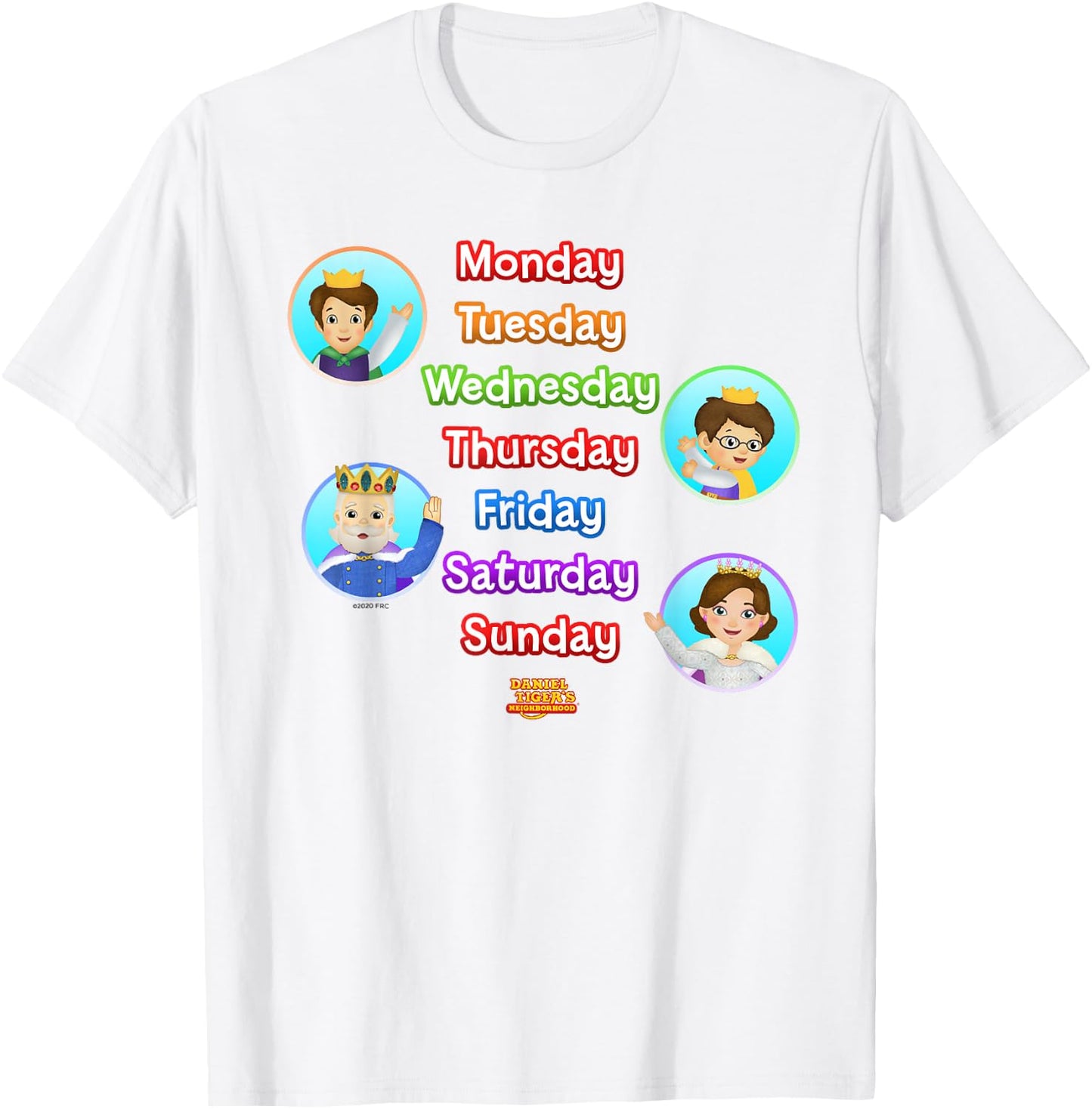 Daniel Tiger's Neighborhood: Royal Days of the Week T-Shirt - T-Shirt | White