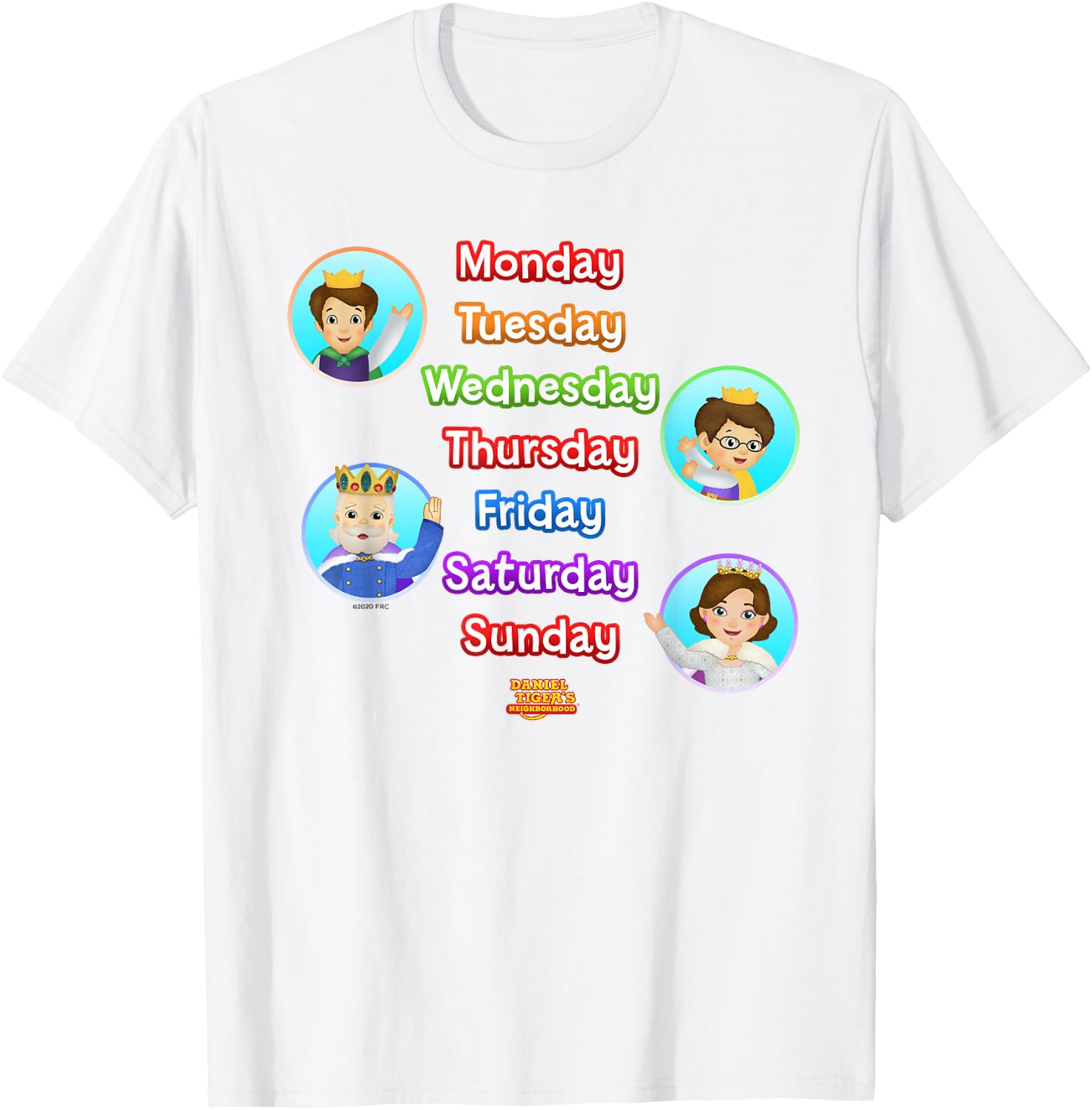 Daniel Tiger's Neighborhood: Royal Days of the Week T-Shirt - T-Shirt | White