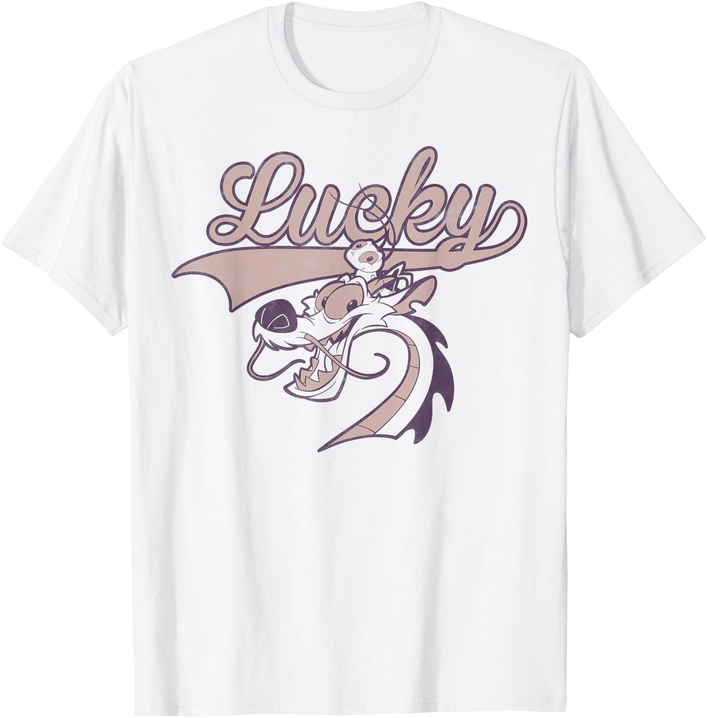 Disney Mulan Mushu and CRI-Kee Lucky Portrait T-Shirt - T-Shirt | White