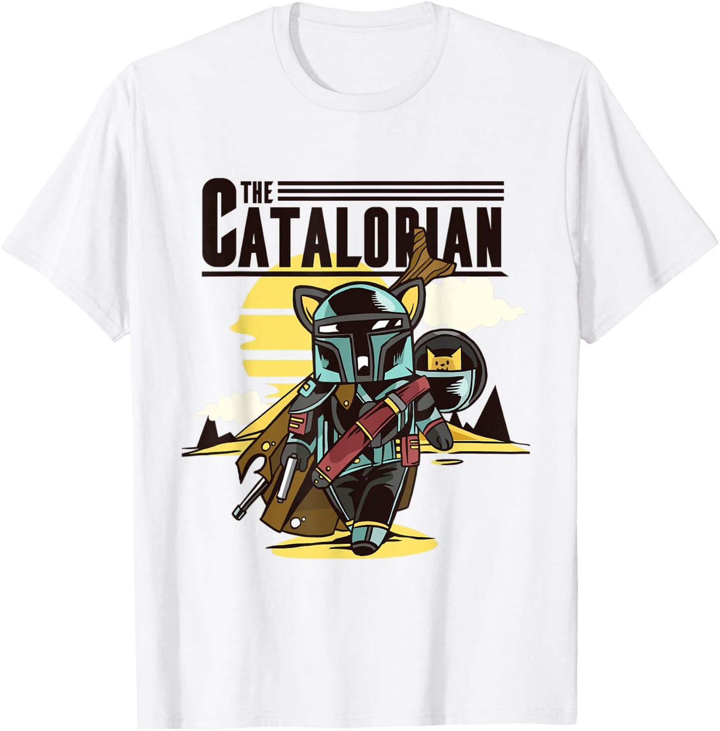 Funny Cat The Catalorian Gift cats wear lovers Cute Women Kids T-Shirt - T-Shirt | White