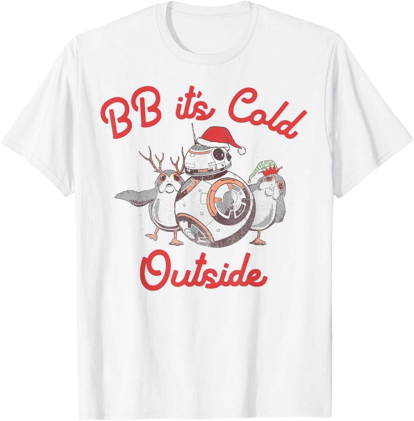 Star Wars Christmas BB It's Cold Outside T-Shirt - T-Shirt | White