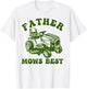 Father Mows Best Lawn Care Dad Mowing Gardener Father's Day T-Shirt - T-Shirt | White