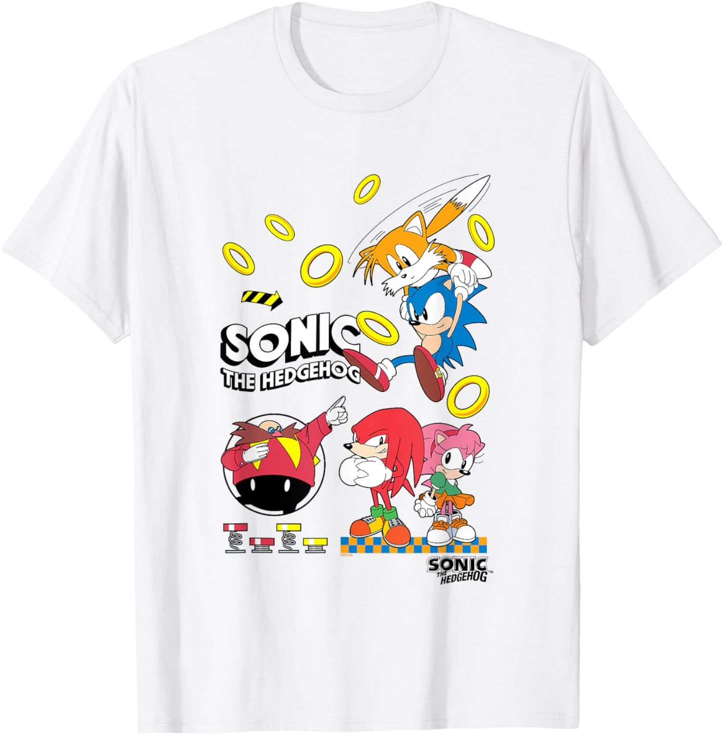 Sonic The Hedgehog Sonic & Friends VS Dr. Eggman T-Shirt - T-Shirt | White