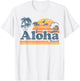 Aloha Hawaii Vintage Beach Summer Surfing 70s Retro Hawaiian T-Shirt - T-Shirt | White