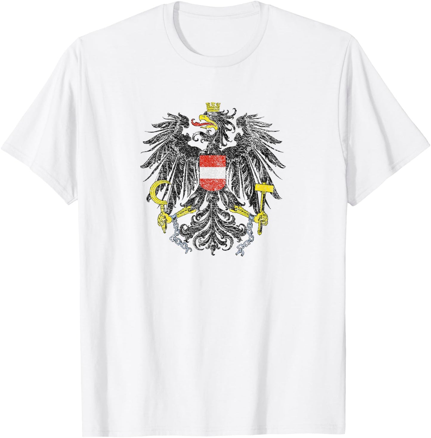 Austria Coat of Arms Flag Bundesadler Eagle Vienna Salzburg T-Shirt - T-Shirt | White