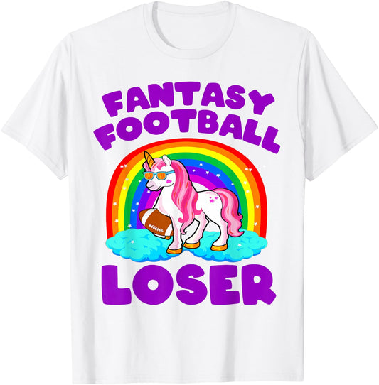 Fantasy Football Loser Shirt Funny Fantasy Football Loser T-Shirt - T-Shirt | White