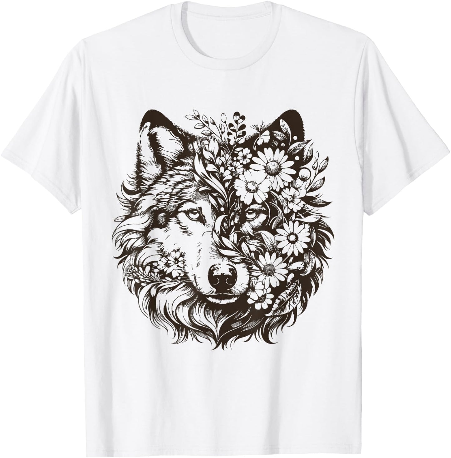 Therian Alpha Wolf Grunge Aesthetic T-Shirt - T-Shirt | White