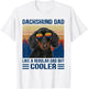 Vintage Dachshund Dad Like A Regular Dad But Cooler Funny T-Shirt - T-Shirt | White