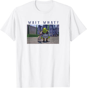Shrek & Donkey Wait What T-Shirt - T-Shirt | White