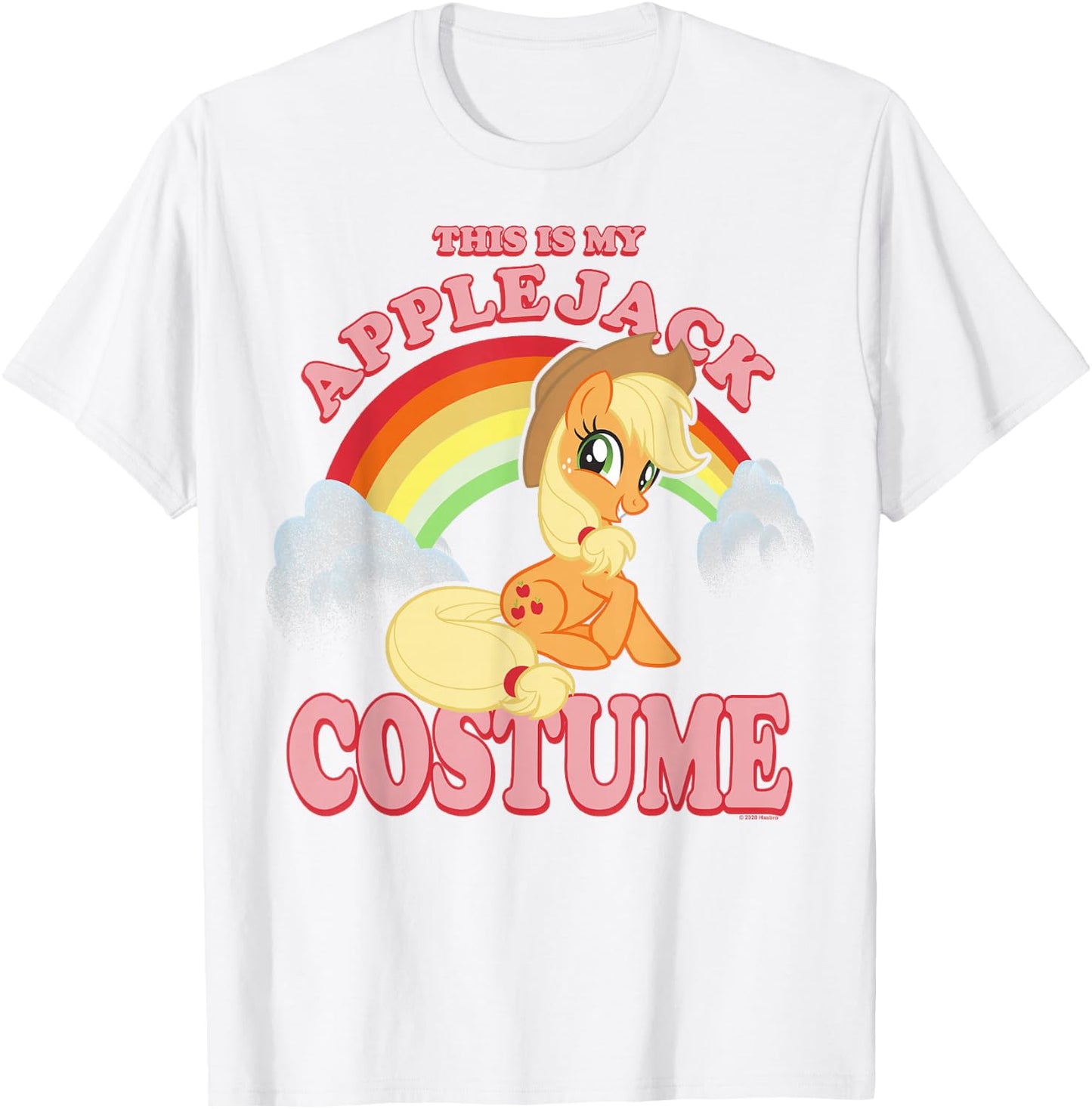 My Little Pony Halloween This Is My Applejack Costume Retro T-Shirt - T-Shirt | White