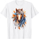 Floral Boho Horse Print Beautiful Rustic Hippie Aesthetic T-Shirt - T-Shirt | White
