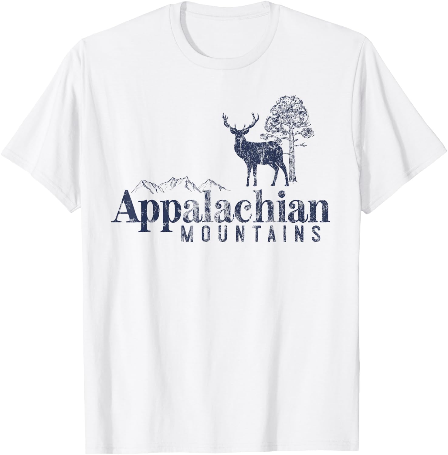 Appalachian Mountains Vintage Retro Style Men Women Outdoors T-Shirt - T-Shirt | White