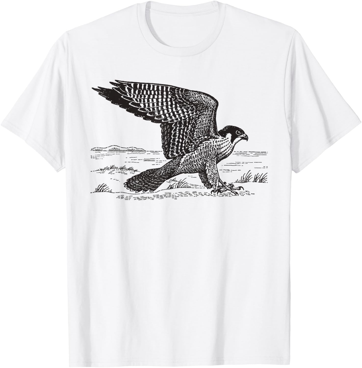 Peregrine Falcon Ornithology Hawk Gift T-Shirt - T-Shirt | White