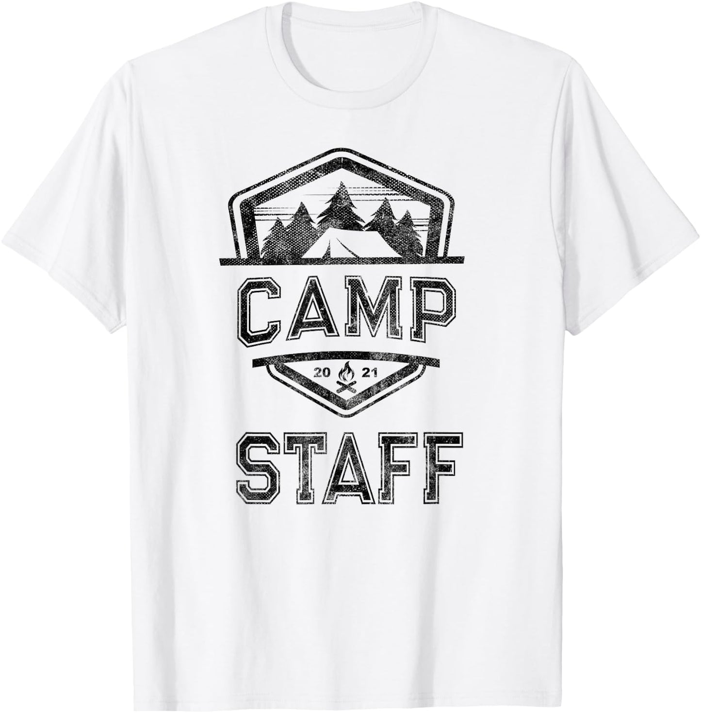 Vintage CAMP STAFF Campground Crew Counselor Nurse Host Team T-Shirt - T-Shirt | White