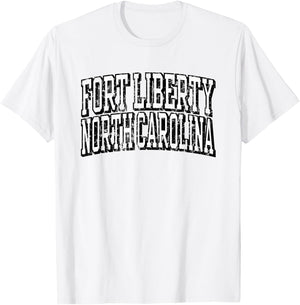 Fort Liberty North Carolina United States Army Military T-Shirt - T-Shirt | White