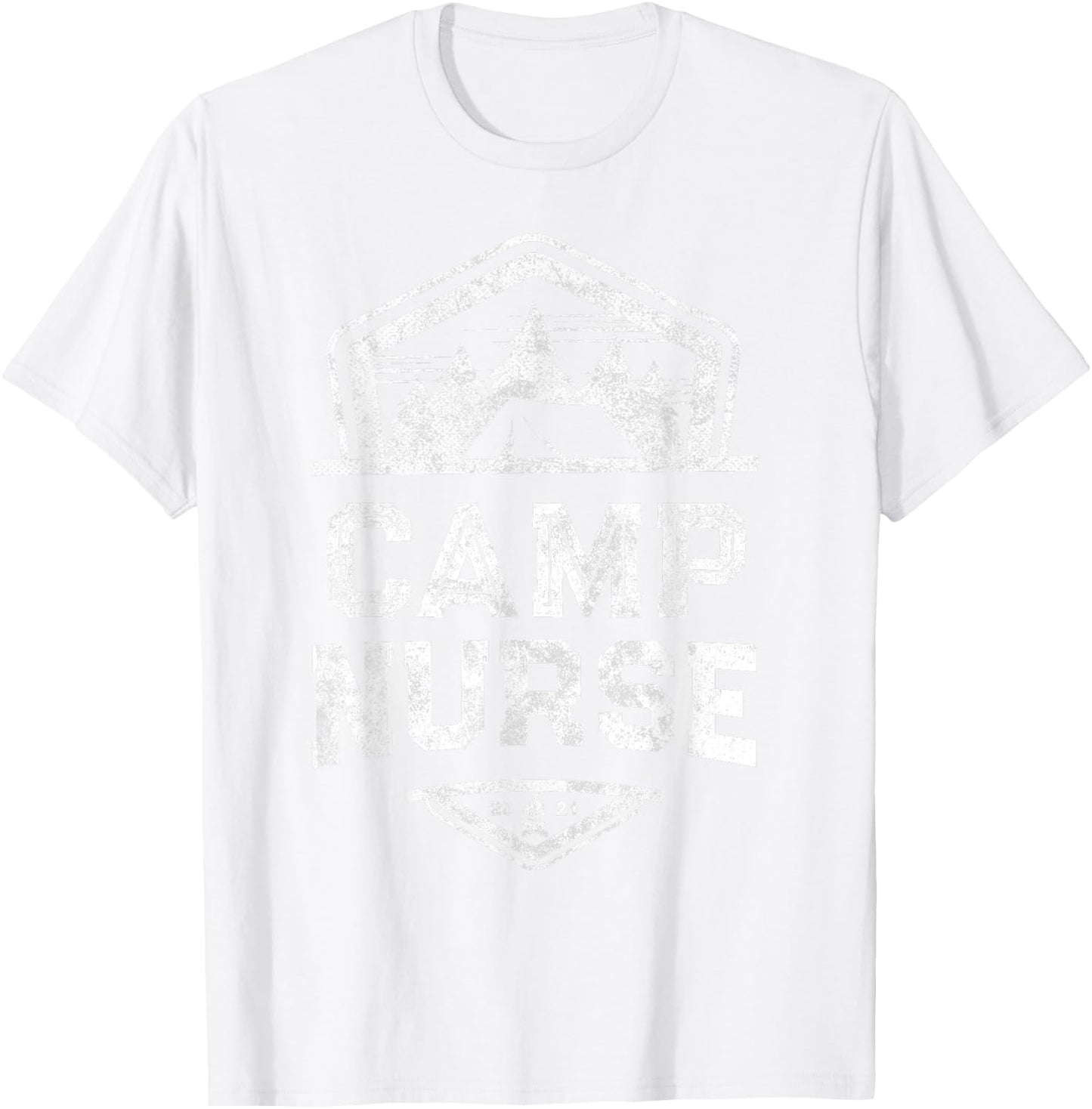 Vintage CAMP NURSE Medical Staff Campground Squad Host Crew T-Shirt - T-Shirt | White