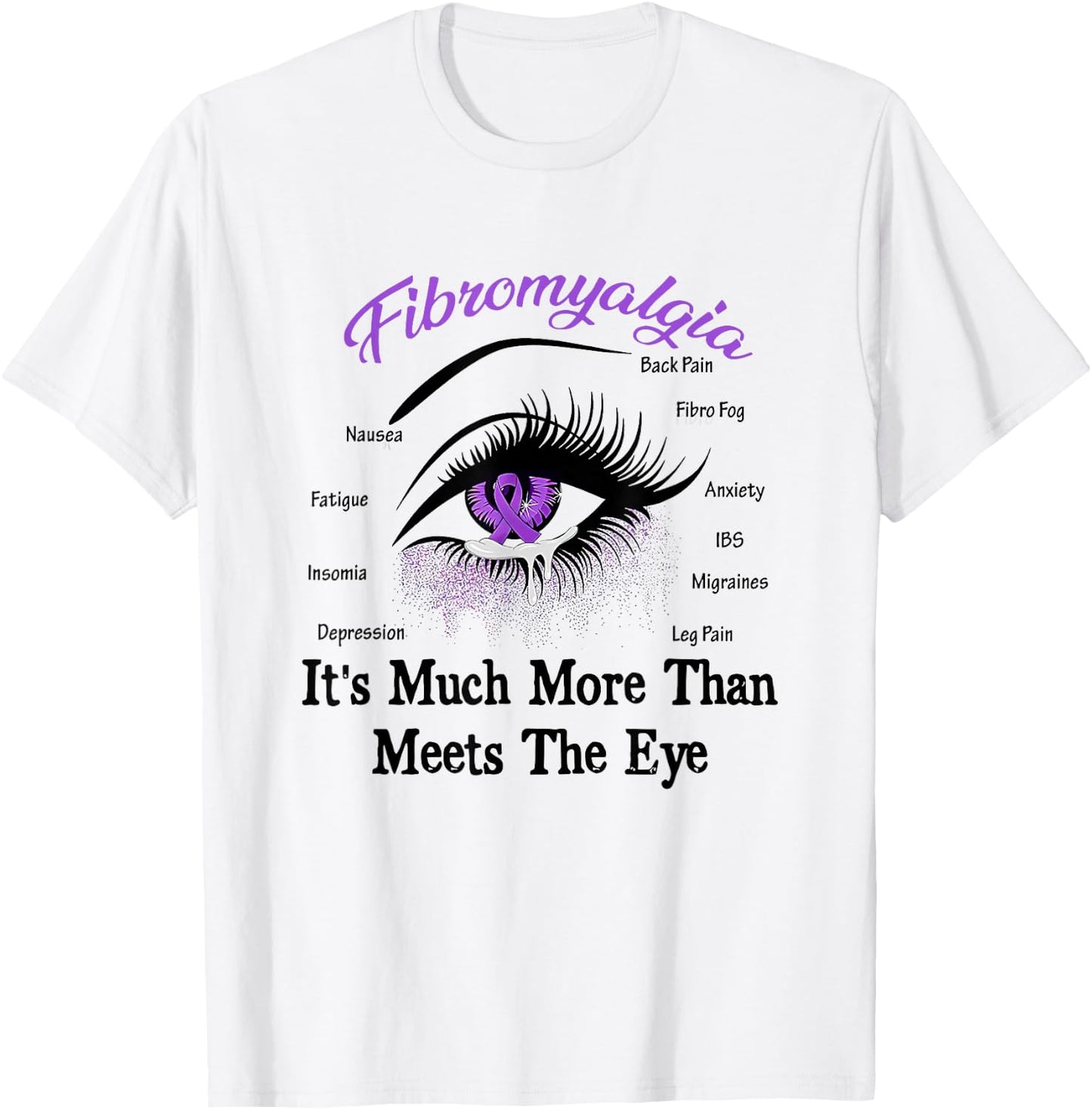 Fibromyalgia Awareness Eye - Woman Eye T-Shirt - T-Shirt | White