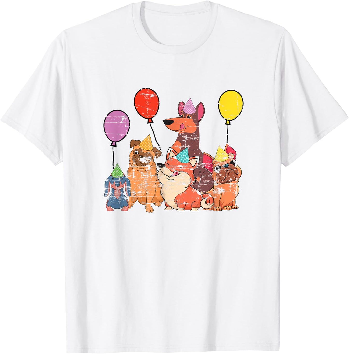 Cute Dog Owner Birthday Animal Kids Celebration Party Dog T-Shirt - T-Shirt | White