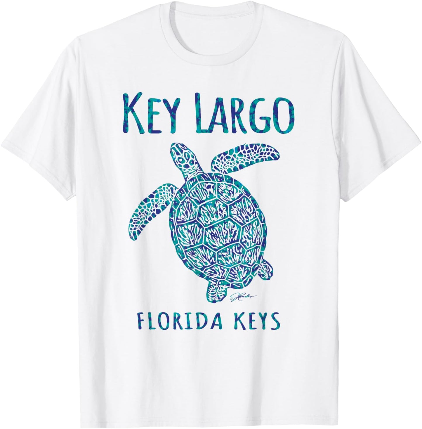 JCombs: Key Largo, FL, Sea Turtle, Beach Men Women Kids T-Shirt - T-Shirt | White