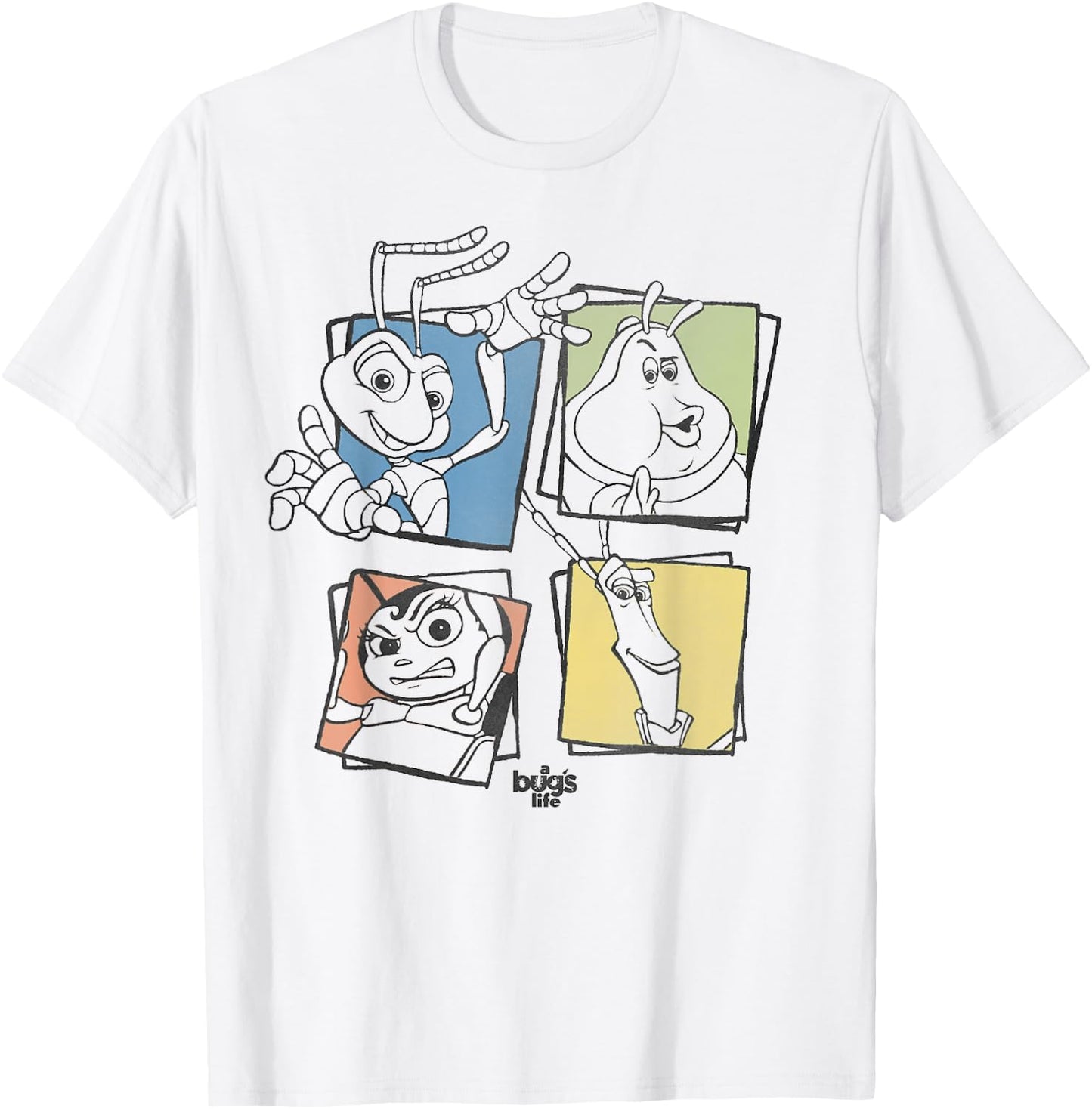 Disney Pixar A Bug's Life Group Shot Box Up T-Shirt - T-Shirt | White