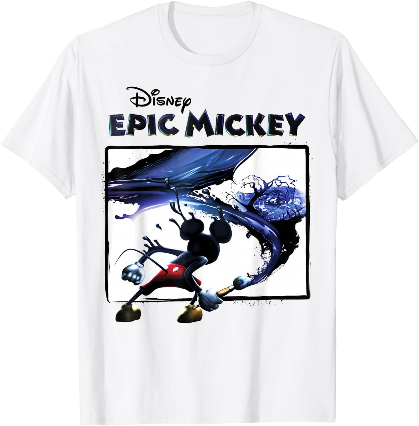 Disney Epic Mickey Painting Portrait T-Shirt - T-Shirt | White