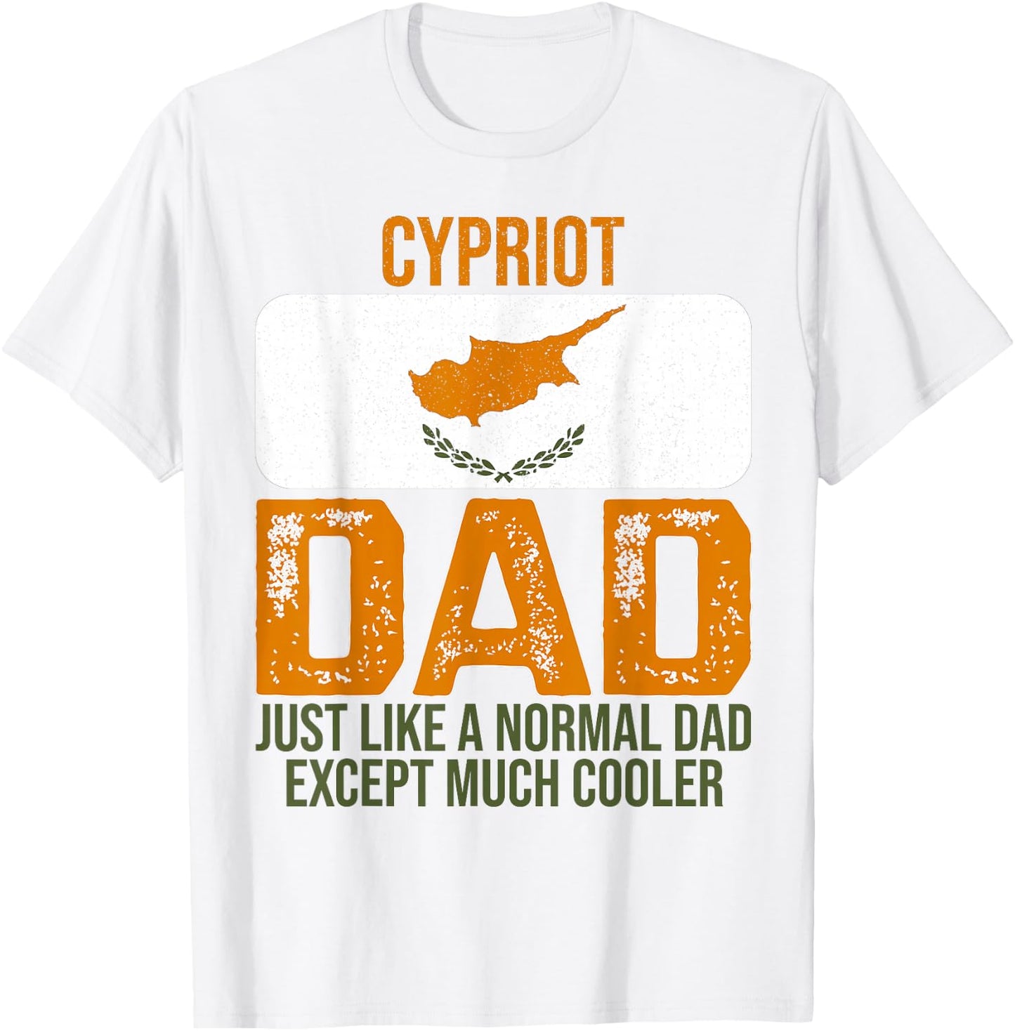 Vintage Cypriot Dad Cyprus Flag Design For Father's Day T-Shirt - T-Shirt | White
