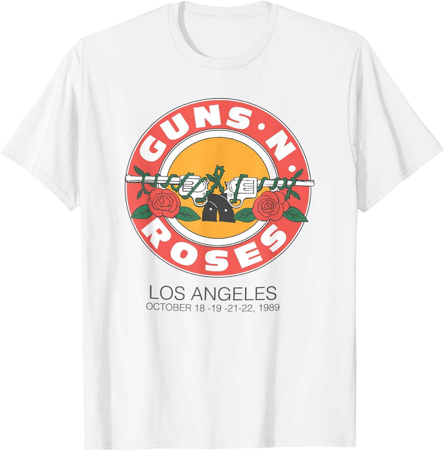Official Guns N’ Roses 1989 Bullet Seal LA T-Shirt - T-Shirt | White