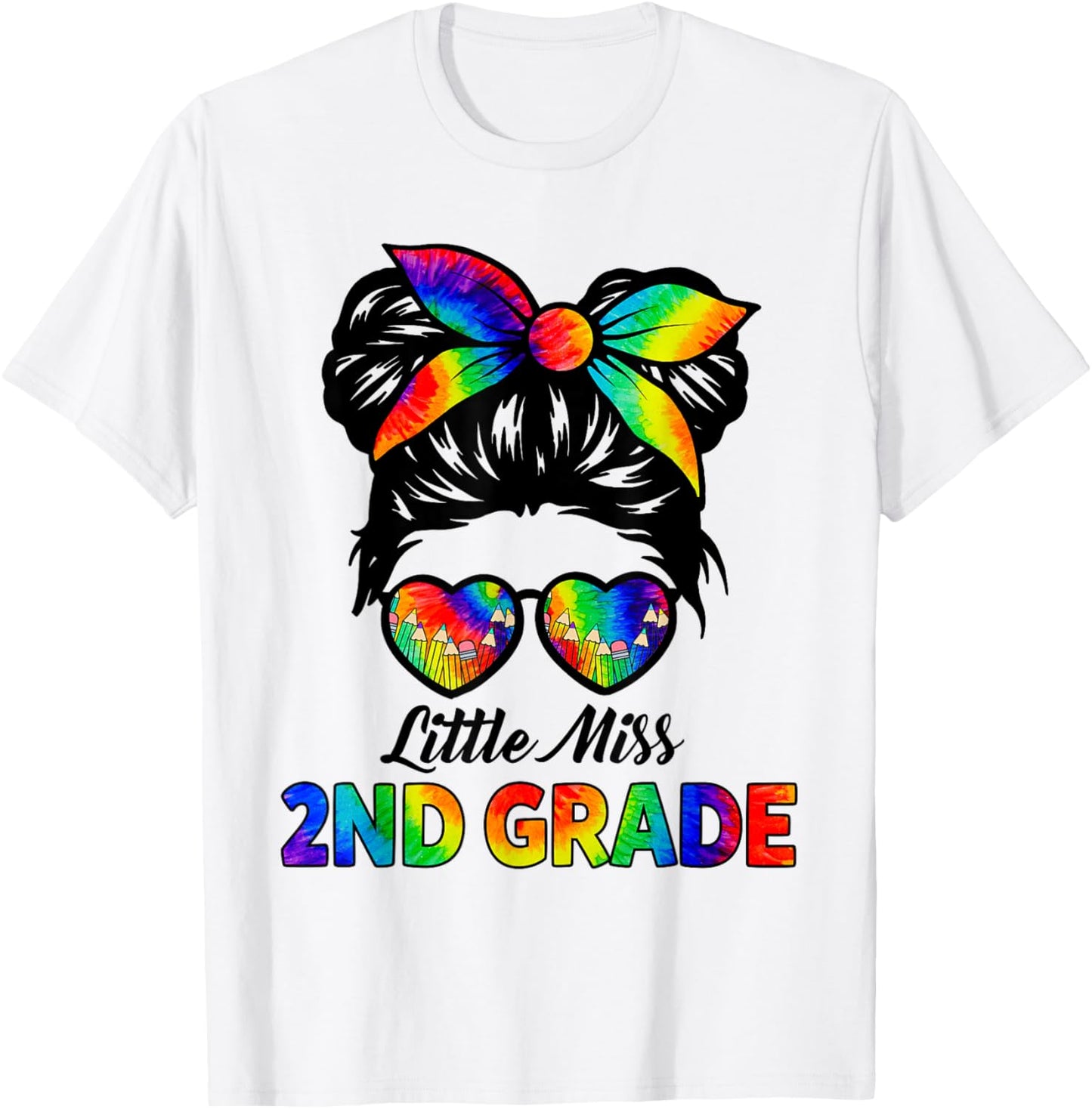 Girls Second Grade Back To School Cute Little Miss 2nd Grade T-Shirt - T-Shirt | White