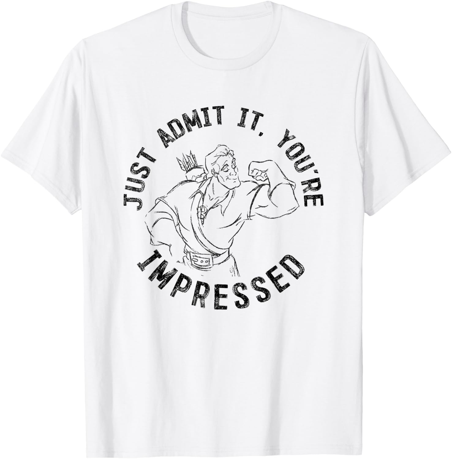 Disney Beauty And The Beast Gaston Flex You're Impressed T-Shirt - T-Shirt | White