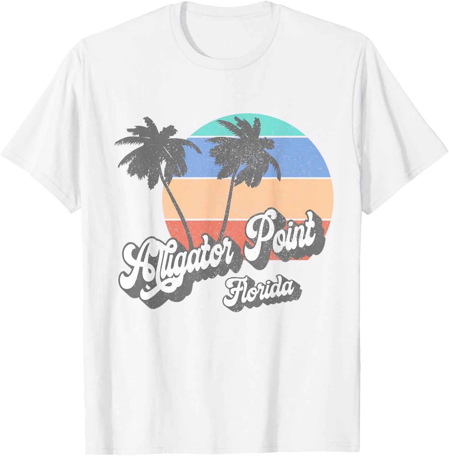 Retro Alligator Point Florida FL Vintage Beach Surf T-Shirt - T-Shirt | White