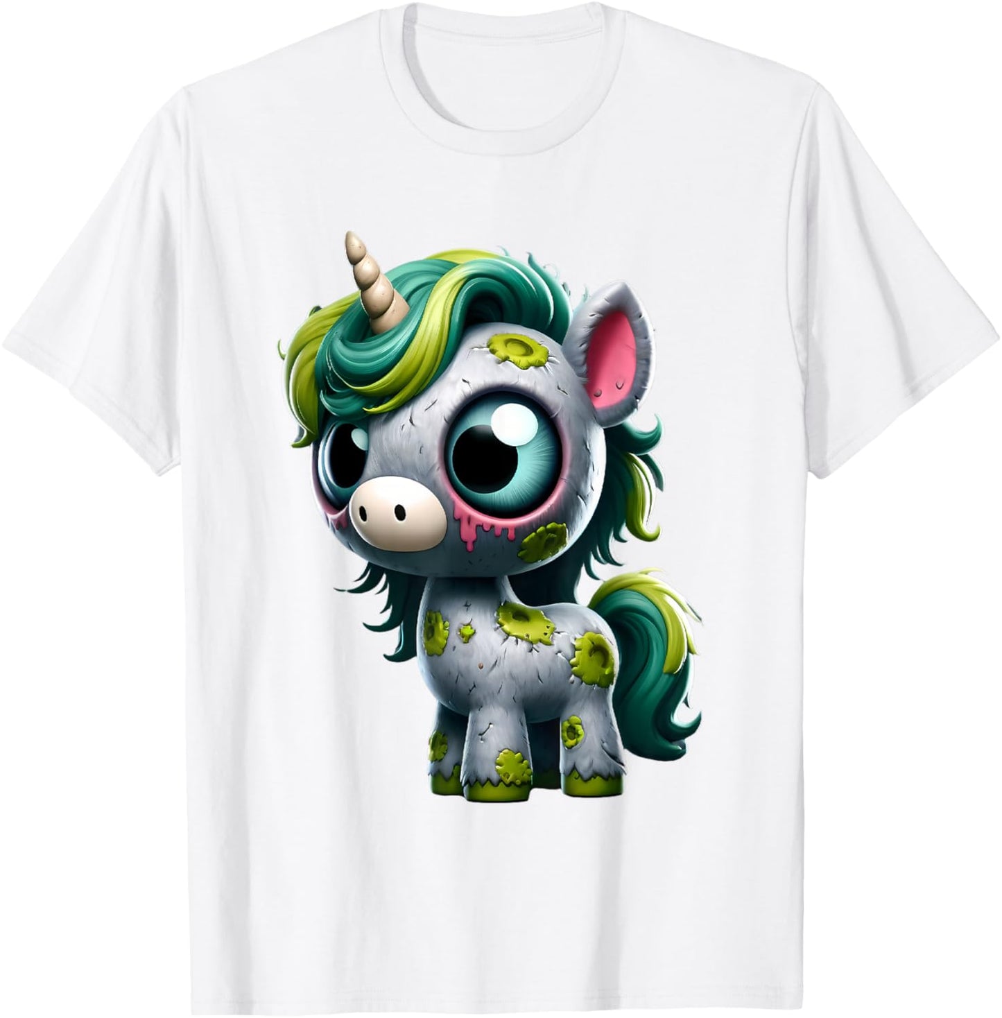 Unicorn Zombie Halloween Animal Women Girls T-Shirt - T-Shirt | White