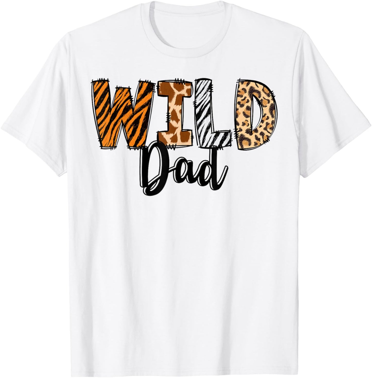 Wild Dad Zoo Born Two Be Wild B-day Safari Jungle Animal T-Shirt - T-Shirt | White