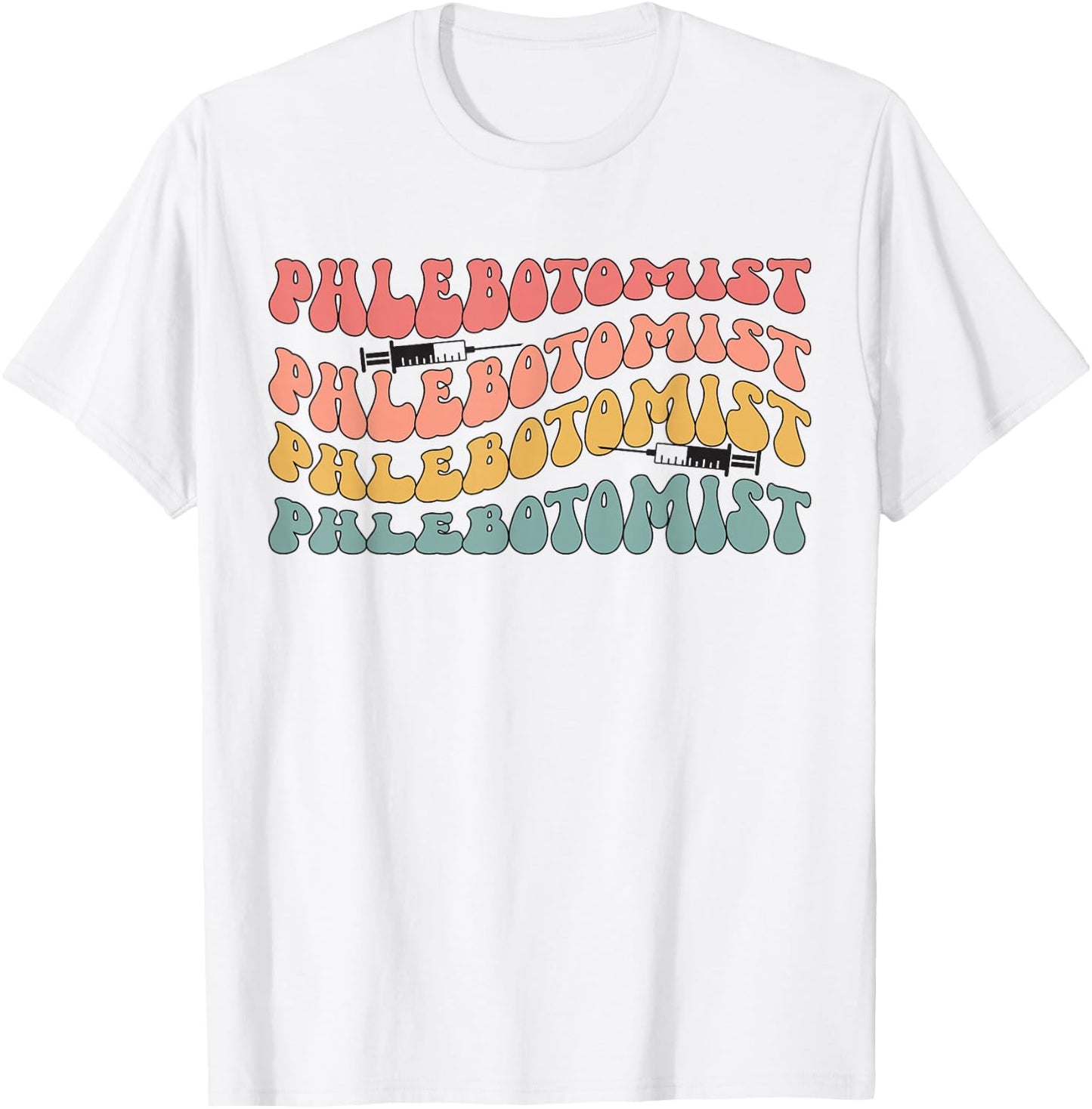 Phlebotomist Groovy Phlebotomy Phlebotomist T-Shirt - T-Shirt | White
