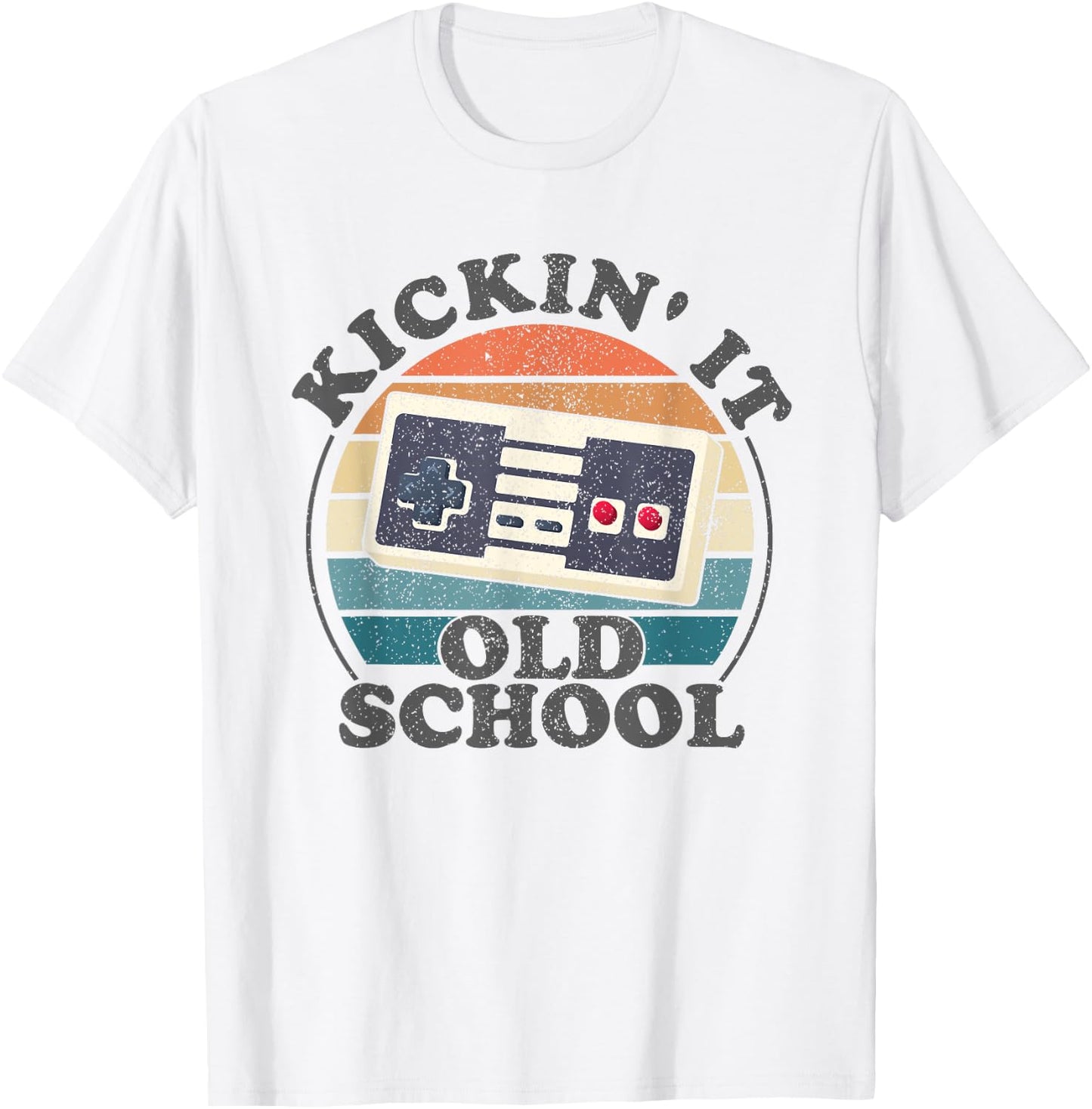 Kickin It Old School Retro 80s Video Game Gaming Gamer Gift T-Shirt - T-Shirt | White