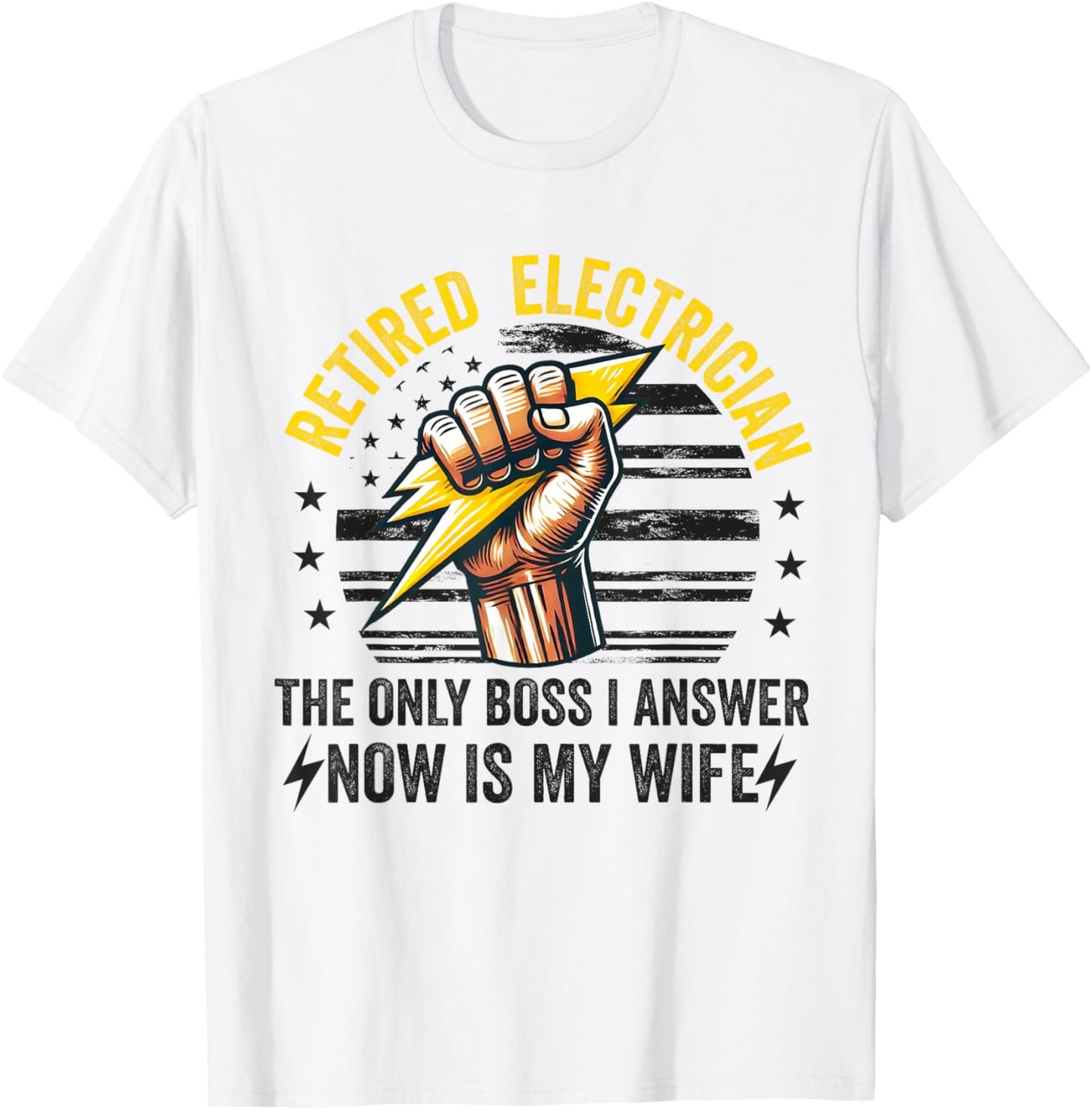 Retired Electrician Retiring Electrical Engineer Retirement T-Shirt - T-Shirt | White