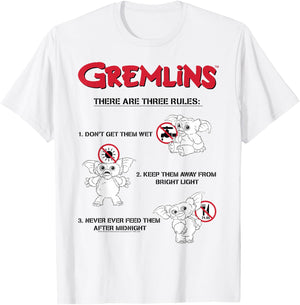 Gremlins There Are Three Rules T-Shirt - T-Shirt | White
