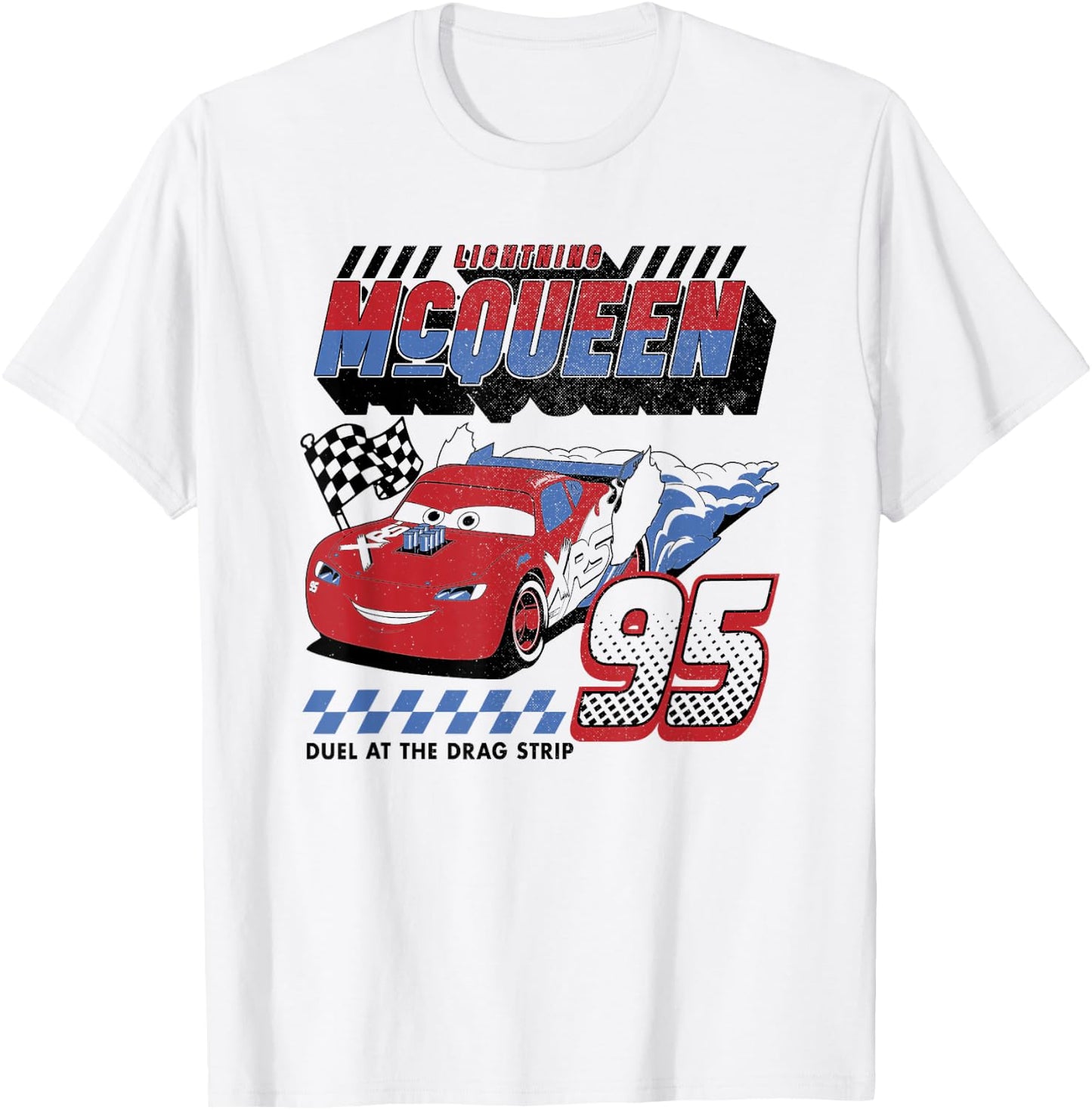 Disney Pixar Cars Lightning McQueen Americana Car Race T-Shirt - T-Shirt | White